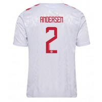 Camisa de Futebol Dinamarca Joachim Andersen #2 Equipamento Secundário Europeu 2024 Manga Curta